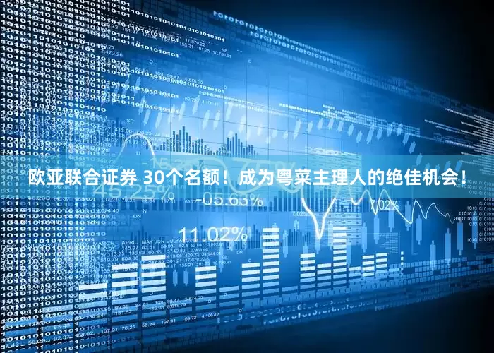 欧亚联合证券 30个名额！成为粤菜主理人的绝佳机会！